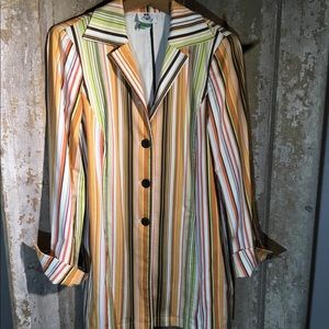 Multi colored topper coat